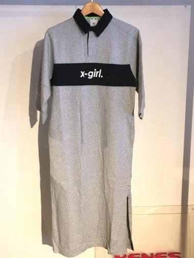 X-girl RUGGER SLIT DRESS